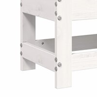 Tuinvoetenbank 62x30x32 cm massief grenenhout wit 7
