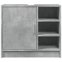 Wastafelkast 63x29x55 cm bewerkt hout betongrijs 4