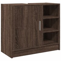 Wastafelkast 63x29x55 cm bewerkt hout bruin eikenkleurigig 2