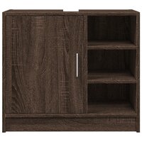Wastafelkast 63x29x55 cm bewerkt hout bruin eikenkleurigig 4