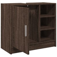 Wastafelkast 63x29x55 cm bewerkt hout bruin eikenkleurigig 5