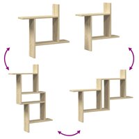 Wandschappen 2 st 50x12x50 cm bewerkt hout sonoma eikenkleurig 7