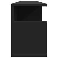 Wandkast 100x20x30 cm bewerkt hout zwart 5