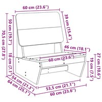 Tuinstoel 60x64x70,5 cm massief grenenhout wit 9