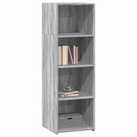 Hoge kast 40x41x124 cm bewerkt hout grijs sonoma eikenkleurig 3