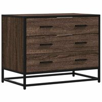 Ladekast 70x41x56 cm bewerkt hout bruin eikenkleur 2