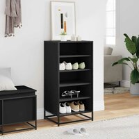Schoenenrek 48x38x97,5 cm bewerkt hout zwart 3