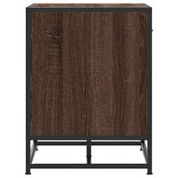 Schoenenbank 60x40x53,5 cm bewerkt hout en metaal bruin eiken 5