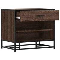 Schoenenbank 60x40x53,5 cm bewerkt hout en metaal bruin eiken 7