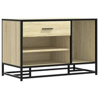 Schoenenbank 80x40x53,5 cm bewerkt hout en metaal sonoma eiken 2