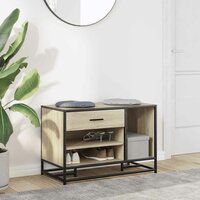 Schoenenbank 80x40x53,5 cm bewerkt hout en metaal sonoma eiken 3
