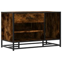 Schoenenbank 80x40x53,5 cm bewerkt hout en metaal gerookt eiken 2