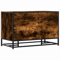 Schoenenbank 80x40x53,5 cm bewerkt hout en metaal gerookt eiken 6