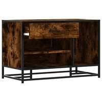 Schoenenbank 80x40x53,5 cm bewerkt hout en metaal gerookt eiken 7