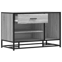 Schoenenbank 80x40x53,5 cm bewerkt hout en metaal grijs sonoma 7