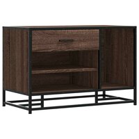 Schoenenbank 80x40x53,5 cm bewerkt hout en metaal bruin eiken 2