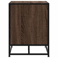 Schoenenbank 80x40x53,5 cm bewerkt hout en metaal bruin eiken 5