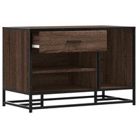 Schoenenbank 80x40x53,5 cm bewerkt hout en metaal bruin eiken 7