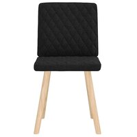 Eetkamerstoelen 2 st stof zwart 3