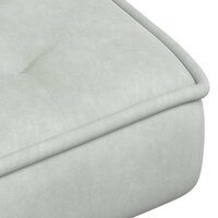 Relaxstoel met voetenbank fluweel lichtgrijs 9
