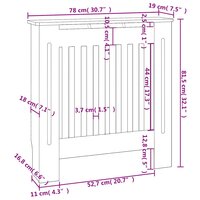Radiatorombouw 78 cm MDF grijs 8