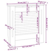 Radiatorombouw 78 cm MDF wit 8