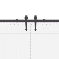 Doos met onderdelen voor schuifdeur 427 cm staal zwart 9