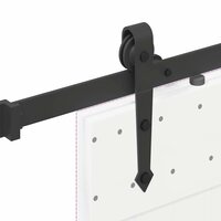 Doos met onderdelen voor schuifdeur 152,5 cm staal zwart 9