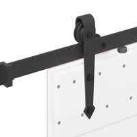 Doos met onderdelen voor schuifdeur 213,5 cm staal zwart 9