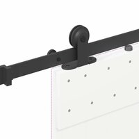 Doos met onderdelen voor schuifdeur 152,5 cm staal zwart 9