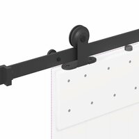 Doos met onderdelen voor schuifdeur 213,5 cm staal zwart 9