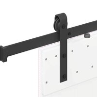 Doos met onderdelen voor schuifdeur 213,5 cm staal zwart 9