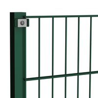 Schuttingpaneel met palen 10,2x1,2 m ijzer groen 4
