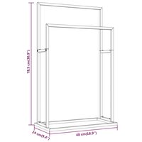 Handdoekenrek vrijstaand 48x24x78,5 cm ijzer goudkleurig 7