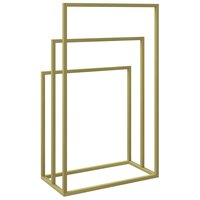 Handdoekenrek vrijstaand 48x24x79 cm ijzer goudkleurig 5