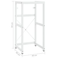 Wastafelframe 40x38x83 cm ijzer wit 7