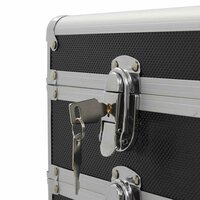 Make-up trolley aluminium zwart 7