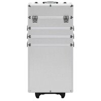 Make-up trolley aluminium zilverkleurig 2