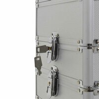 Make-up trolley aluminium zilverkleurig 8