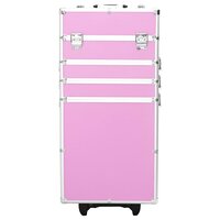 Make-up trolley aluminium roze 2