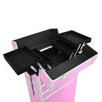 Make-up trolley aluminium roze 7