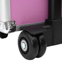 Make-up trolley aluminium roze 8