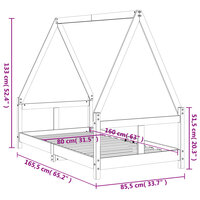 Kinderbedframe 80x160 cm massief grenenhout 9