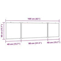 Whiteboard magnetisch inklapbaar 160x40x1,7 cm aluminium 7