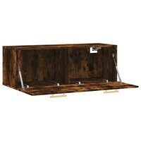 Wandkast 100x36,5x35 cm bewerkt hout gerookt eikenkleurig 6