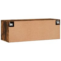 Wandkast 100x36,5x35 cm bewerkt hout gerookt eikenkleurig 8