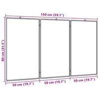 Whiteboard magnetisch inklapbaar 150x80x1,7 cm aluminium 7