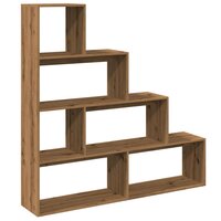 Kamerscherm / boekenkast 143,5x29x143,5 cm hout artisanaal eik 2