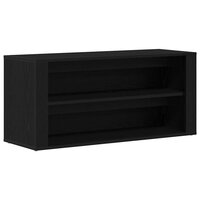 Schoenenbank 100x35x45 cm bewerkt hout zwart eikenkleurig 2