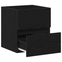 Badkamerwastafelkast Zwart Eiken 41x38,5x45 cm Bewerkt Hout 5
